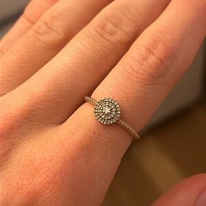 Pandora 14k Rose Gold Elegant Sparkle Ring